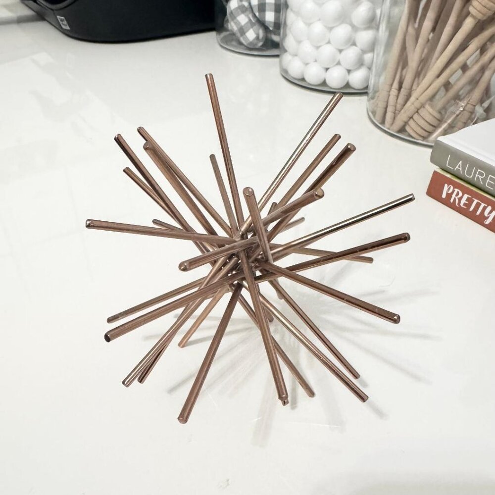 Mid-Century Modern Copper Starburst Room Table Decoration